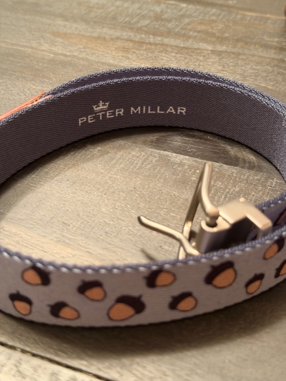 Peter Millar Men’s Blue Belt in Acorn print